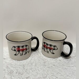 Bass Pro Shops Papa Mama Bear buffalo Plain  Mugs Set